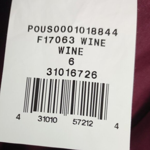 David’s Bridal Bridesmaid Lace Dress, 26 inch thigh slit. Wine Color Size 6 - Picture 14 of 14